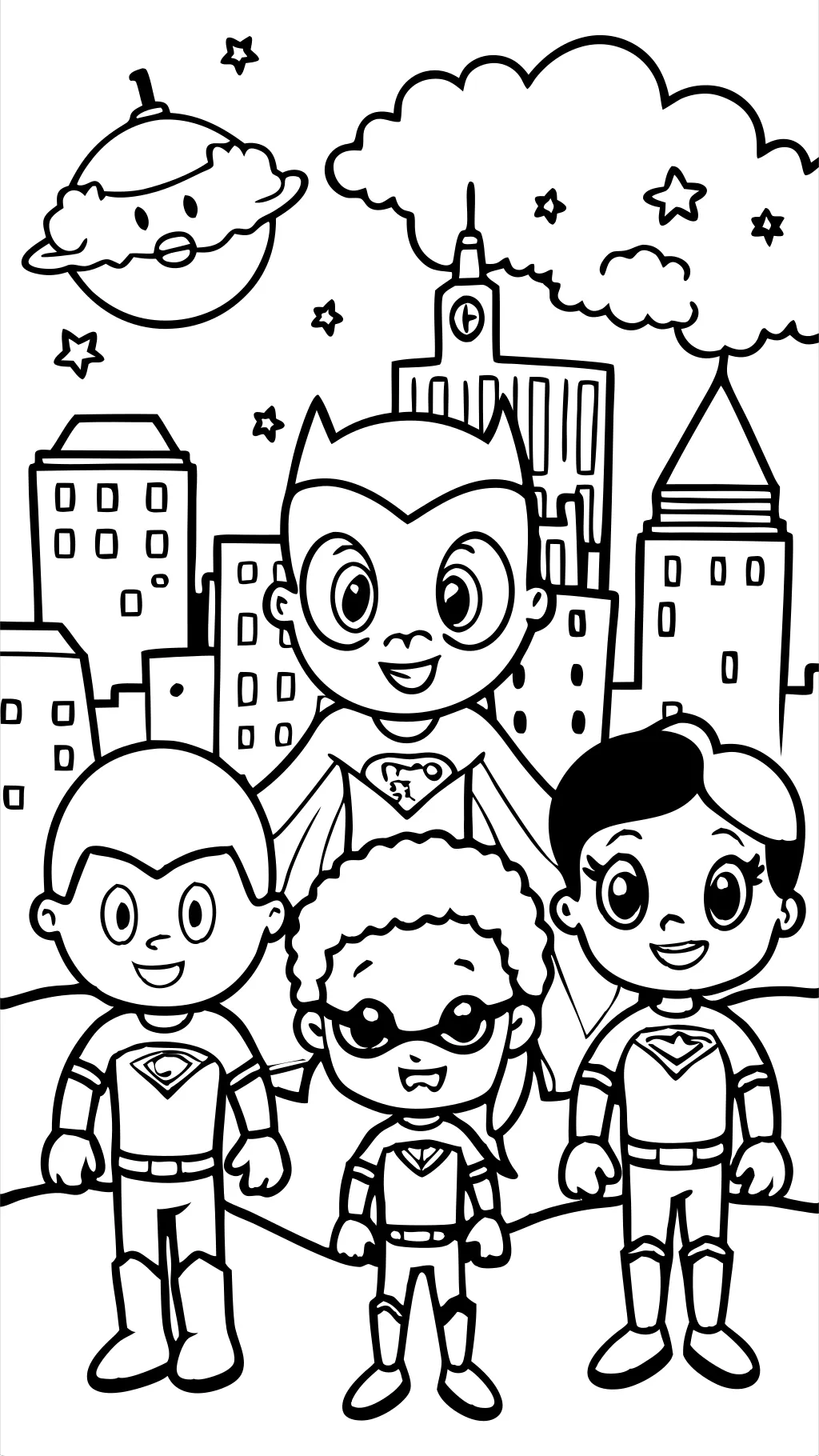 preschool superhero coloring pages